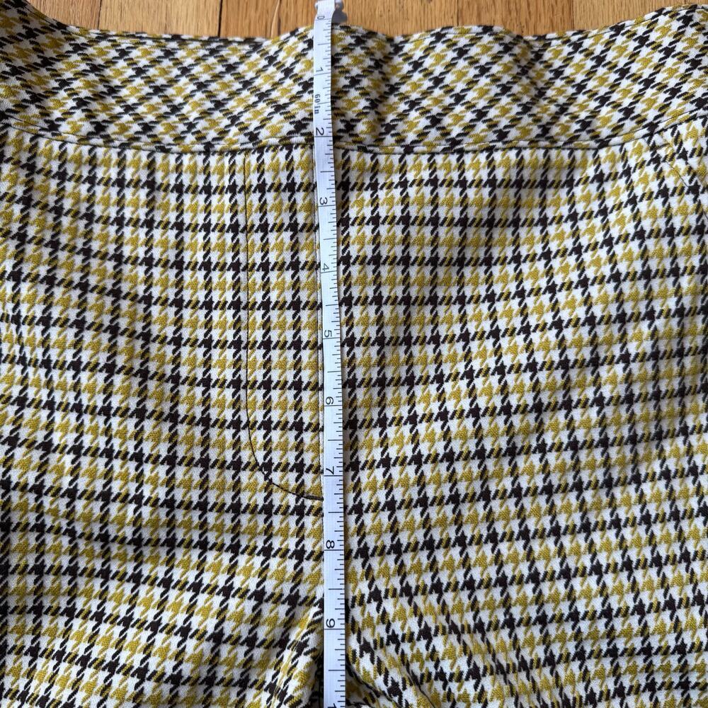 Spanx Perfect Kick Flare Dijon Jacquard Plaid Ponte Pull On Crop Pant Size S - Picture 10 of 16